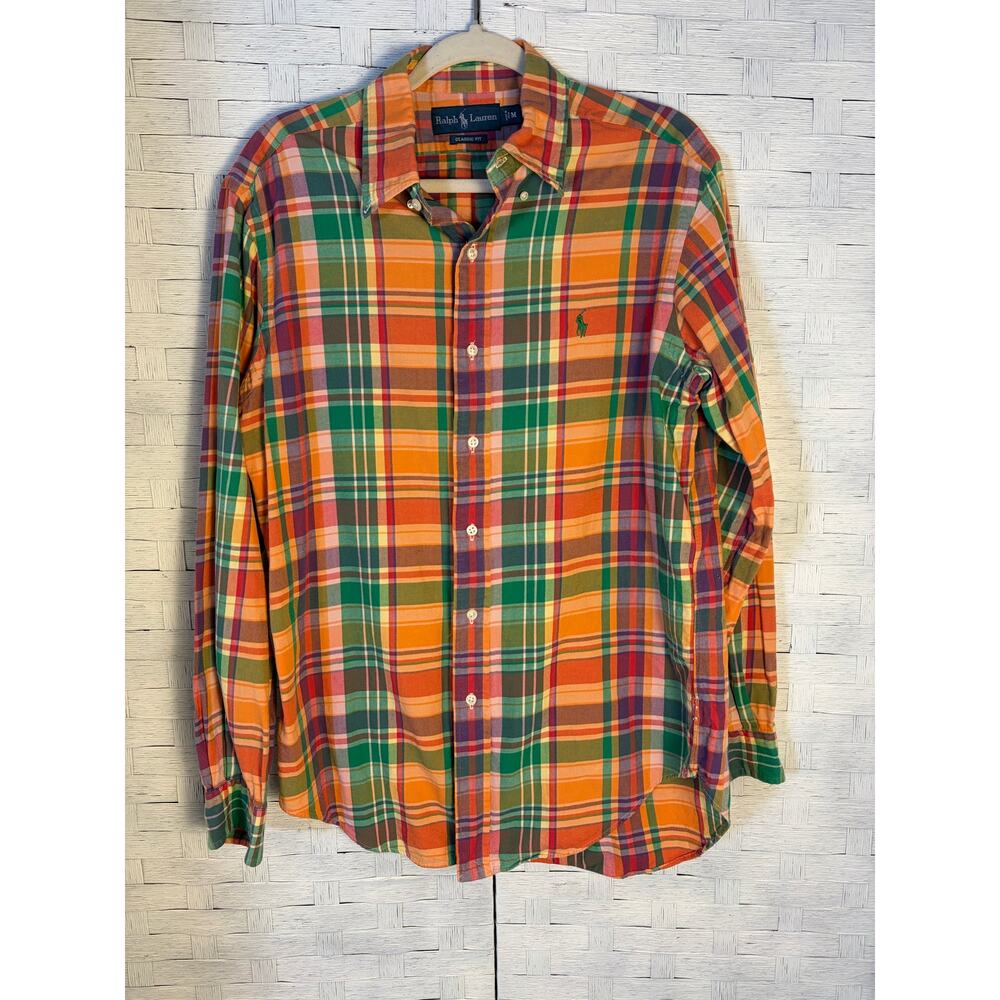 Lauren Ralph Lauren colorful plaid shirt button up spring Heritage‎ piece preppy